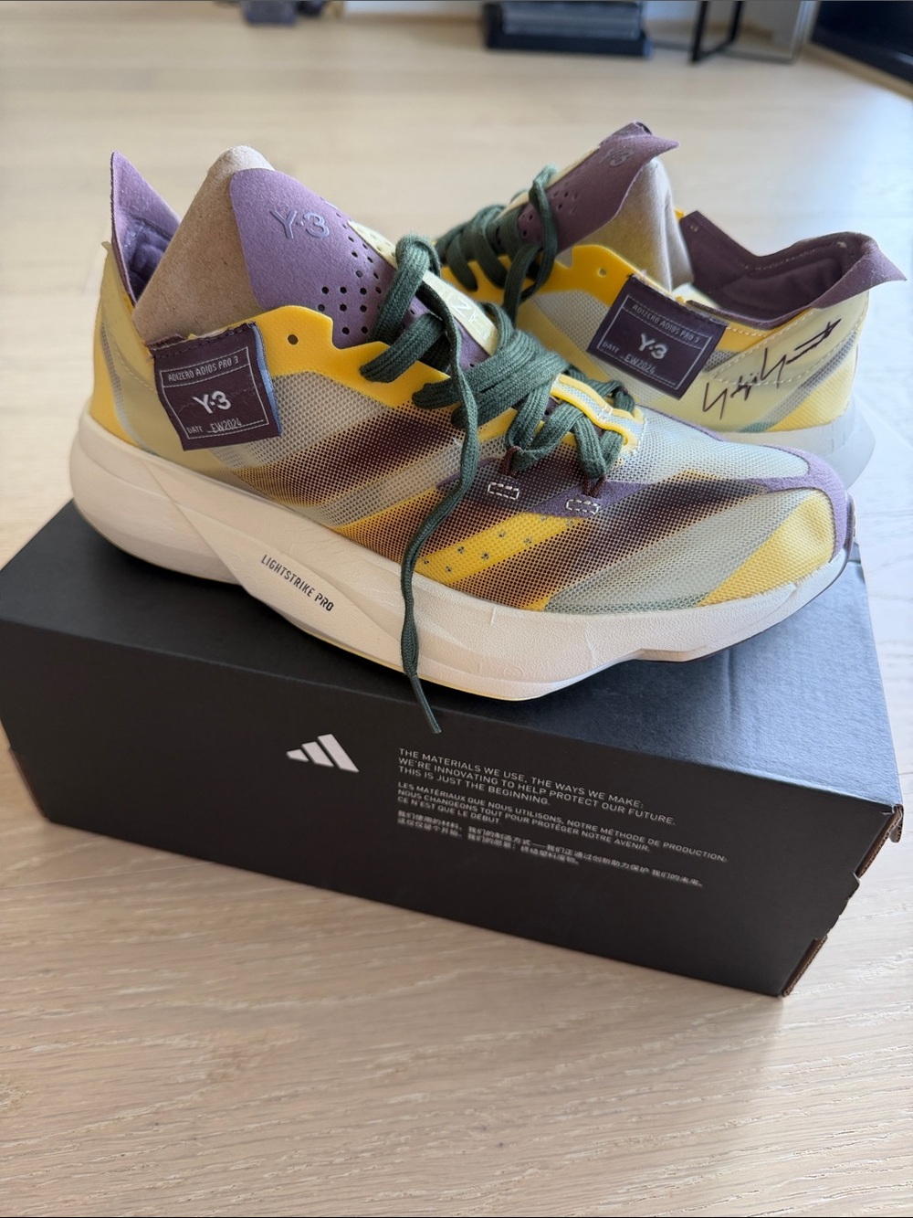 Y-3 Adizero Adios Pro 3 Men’s size 5.5/women’s size 7